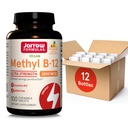 Jarrow Formulas Ultra Strength Methyl B-12, Integratore alimentare per la produzione di energia cellulare, 100 Tavole a base tropicale, fino a 100 giorni di alimentazione, confezione da 12