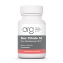 Gruppo di ricerca allergia Zinc Citrate Supplemento - Zinco per Uomini e Donne, Supporto Immune, Pure, Ben assorbito, Ben tollerato, Trace Mineral, 50mg Capsule Vegetariani - 60 Conte