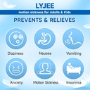 LYJEE Motion Bande di Malattia Anti Nausea Wristband per adulti e bambini Mattina Rilievo di Malattia per donne incinte Rilievo Nausea per auto, Mare, Air Sickness (verde)