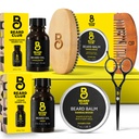 Il Beard Club Beard Kit Cuscinetto per Uomo - Grooming & Care Kit - Olio di Cedro e Sandalo, Sandalo Balm, Spazzola per Bristle, Pettine, Forbici per Trimming - Dad Gift Set