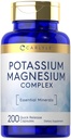 Carlyle Potassium Magnesium Supplement | 200 Count | Non OGM & Gluten Free Complex