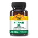 Vita di campagna Vitamina B-6, Alta potenza, Supporta l'energia e il sistema nervoso, 200 mg, 90 capsule vegane, certificata senza glutine, Vegan certificato, Cert...