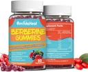 2 Pack Berberine Gummies 1200mg con Ceylon Cinnamon 200mg, Latte Thistle Extract & Turmeric, Vegan Berry Flavor, Non OGM, Gelatin-Free, Gluten-Free, 120 Count