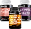 Cannella di Ceylon (1pk), Ossido Nitrico (1pk), e Supporto di Menopausa (1pk) Integratore Bundle - Vitamine Potenti per Cuore, Metabolismo, Ormone, & Supporto Immune - Non OGM, Vegan, Senza Glutine