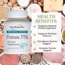 TRASFORMAZIONE IL GENESIS DI GOOD HEALTH Protease 375K Integratore di miscela di enzime, Formula ad alta potenza per l'assorbimento delle proteine e la salute del fegato, Supporto avanzato dell'enzima, Non OGM, 60 capsule
