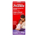 Medicina della sospensione orale liquida di Tylenol per bambini, Riduzione del dolore di Acetaminophen & Fever per sintomi di freddo + fluido & Sore Throat, Aspirin-, Ibuprofen- & Alcohol- Free, Grape, 4 fl. oz