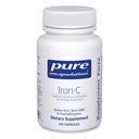 Incapsulazioni pure Iron-C - 15 mg - 175 mg Vitamina C - Red Blood Cell Support* - Produzione di energia - Pillola di ferro altamente biodisponibile - Gluten Free & Vegan - 60 capsule