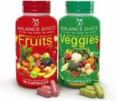 Integratori di frutta e verdura, 90 capsule di frutta e 90 capsule vegetali, Integratore alimentare completo con frutta e verdura per donne, uomini e bambini