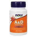 NOW Integratori, Vitamina A & D 10.000/400 IU, Salute Occhi*, Nutrizione Essenziale, 100 Softgels