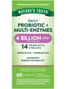 Probiotici di verità della natura con gli enzimi | 60 capsule | per gli uomini e le donne | Non-GMO & Gluten Free Digestive Health Supplement
