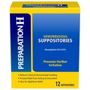 Preparazione H Suppositori emorroidi per il prurito e il sollievo di Discomfort - 12 conte (Pacchetto di 1)