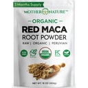 Polvere maca rossa organica, peruviana cruda – Certificato Premium USDA, equilibrio ormone per le donne, energia naturale, supporto per l'umore, non OGM, Superfood vegano, 16 oz