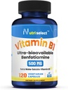 120 capsule Fornisce 500 mg di vitamina B1 in questo integratore Benfotiamine, che è non OGM, Vegan, e senza glutine