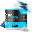 COURA Pre Workout Berries Flavor 300g - 10.5 Ounces - Protein Powder - Energy Boost - Supporta Focus e Endurance - Cordyceps - Ideale per atleti - Senza glutine