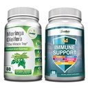 GreeNatr Energy Support & Immune Defense Bundle: Pure Moringa Oleifera Leaf Extract Veggie Capsules (1000 mg) con 7-in-1 Immune Support Formula per Energia, Mood, Memoria, Focus