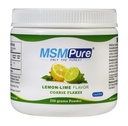 KALA HEALTH MSMPure Lime limone aromatizzato Coarse MSM Powder Flakes – Zolfo organico per flessibilità congiunta, apparenza della pelle e supporto per capelli e unghie – 8,8 oz, cristalli distillati fatti dagli Stati Uniti