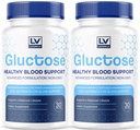 (2 Pack) Gluctose Advanced Blood Support, Gluctose, Gluctose - Advanced Blood Support Supplement, Gluctose Supplement Support Capsules - Tutti Natural Formula, 60 Capsule per 2 Mesi
