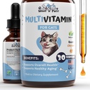 Cat Multivitamin - Promuove la pelle sana & Coat, supporto congiunto, Longevità & More - Vitamine Cat - Integratori di Gatto & Vitamine - Vitamine Cat per Gatti Indoor - Vitamine Kitten - Supporto Immune Cat - 1oz