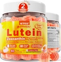 2 Pack Lutein e Zeaxanthin Integra Gummies (25mg) Vitamine A, C, E, Bilberry, Astaxanthin - Olio di cocco per un migliore assorbimento - per adulti e adolescenti Vision, Occhio, Cervello, Pelle - Vegan, Sugar Free