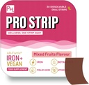 PROSTRIP® Iron+ AB-Fortis® 14mg Aggiunto con Vitamina C, B1, B2, B6, Acido Folico, Beetroot, Spinach e Tart Cherry – 30 Oral Vegan Strips – No Water Needed – Alto assorbimento da Prowise Healthcare