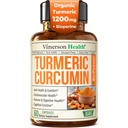 Integratore curcuma curcuma curcuma con estratto di pepe nero - Turcuma organica ad alta potenza 1200mg & 95% Curcuminoidi per la salute articolare e digestiva - Integratore di supporto congiunto - 60 capsule di curcuma vegan
