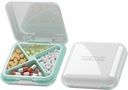 DUBSTAR Pillola Case, Piccolo Pillola Box - Impermeabile Portable Daily Small Pill Case per borse Pocket Compact Travel Medicine Holder for Vitamins, Fish Oils, Supplements, Medication (White)