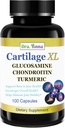 Cartilage XL Plus Glucosamina, Condroitina e Turmerica. Proprietà antiossidanti. 100 capsule