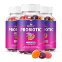 BeLive Probiotic Gummies - Probiotici con 5 miliardi di CFU per la salute digestiva, Uomini, donne e bambini Integratori probiotici per il supporto immunitario, Sugar Free & Vegan – Blueberry, Strawberry & Orange | 3-Pack