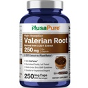 NusaPure Valerian Root 20:1 Estratto, 250 mg Equivalente a 5000mg Per Veggie Caps, 250 Conte, Vegan, Non OGM, Bioperine