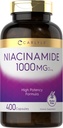 Carlyle Niacinamide 1000 mg | 400 capsule | Formula ad alta potenza | Non OGM, Integratore senza glutine