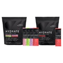 Ricerca sportiva Hydrate Electrolytes Combo Pack - Zucchero-Free e naturalmente aromatizzato con vitamine, minerali e acqua di cocco - Supporta l'idratazione - 32 Packets - Cherry Pomegranate Dominant