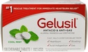 Gelusil Antacid & Anti Gas Tablets per Rilievo di bruciore di stomaco, Reflux acido, Bloating e gas, Tazza fresca - 100ct Blister Pack
