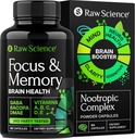 Nootropics Brain Supplements for Memory & Focus with Huperzine A, Phosphatidylserine, DMAE - Brain Health Support: GABA, Choline, DHA, Bacopa Monnieri, Memory Supplement for Brain Support, 60 Capsule
