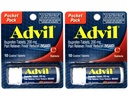 2 Confezione da tasca Advil Pain Reliever / Fever Riduttore Ibuprofen 200mg - 10 compresse rivestite PER Pack (20 Tablet Totale)