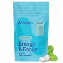 NeuroGum Energy & Focus Mints (90 Count Bag, Peppermint) | 40 mg Caffeina naturale + L-teanina + Vitamina B12 & B6 | Zucchero gratis Nootropic Integratore di prestazioni del cervello cognitivo