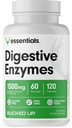 Enzimi digestivi secchi (1500 mg), Essentials (60 Serve, 120 capsule)