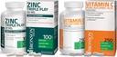 Bronson vitamina C 1000 mg Premium acido ascorbico non OGM + Bronson zinc Triple Play 30 mg Tripla copertura Immune supporto zinco Supplemento