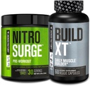 Jacked Factory Nitrosurge Pre-Workout in Green Apple & Build XT Muscle Building Bundle per uomini e donne