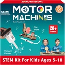 Butterfly EduFields 20in1 STEM Projects Kit per bambini Età 5-7 6-8 8-10 | Giocattoli STEM per bambini 5 6 7 8 9 10 anni vecchio | Motor Machines - Robotics & Engineering Toys | Regalo per 6 7 8 9 10 anni vecchio