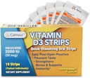 Vitamina D3 Strips 10 Pack| 2000 IU Oral Dissolvable D3 Vitamin Strips | Peppermint Flavor Melts on Your Tongue in 30 secondi | Boost Immunity & Enhance Mental Focus with Vitamin D3 2000