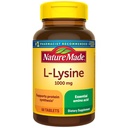 Natura Made L-Lysine 1000 mg, Integratore alimentare, 60 compresse, 60 giorni di alimentazione