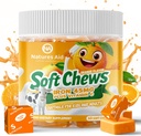 Supplemento di ferro masticabile per le donne e i bambini - Aroma arancio, Iron Vitamin C Soft Chew per Max Absorption, Iron as Ferrous Fumarate, Ideale per la carenza di ferro, 2 mesi di alimentazione