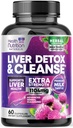 Detox & Repair Formula - Integratore avanzato di supporto per fegato con cardo silymarin, radice di dadelion, estratto di carciofo, curcuma, colina, e barbabietola - 60 capsule vegetali