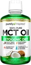 Olio MCT | Olio MCT puramente ispirato Keto | Sorgente da olio di cocco, non OGM | Supporti Keto & Paleo Diets | Miscele con Caffè, Tè e Shakes | Olio MCT per l'energia assorbita | Non aromaed, 16 fl oz