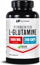 HealthFare L Glutamine 1000mg | 240 capsule vegane | Supplemento di aminoacidi ad alta resistenza | Supporta l'equilibrio digestivo, l'assorbimento nutriente e il recupero muscolare | Non-GMO, Gluten-Free | Made in USA