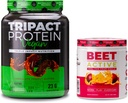 Nutrologia TRIPACT Vegan Protein Powder, per Vegan Protein Shakes, Chocolate Peanut Butter (20 Serve) & Beet Active, Passion Fruit Flavor (30 Serve)