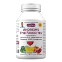 ANDREW LESSMAN Cinque Preferiti di Andrew 30 capsule - Fornisce 200 mg Ciascuna di Coenzyme Q-10, Resveratrolo, EGCG, Pomegranate e acido lipoico alfa, Potente supporto antiossidante, Nessun Additivo