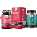Bundle of Total Menopause Supplement con Dong Quai Vitex Chaste Berry & Black Cohosh per il supporto naturale dell'ormone e il supporto del fegato NAC supplemento con il cardo del latte per la pulizia del fegato Detox & Riparazione