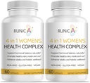 4-in-1 Integratore di equilibrio ormonale femminile | Rosehip, Pueraria & Sera Primrose con Soia Isoflavones | Ciclo mestruale, Menopausa, Livello di energia & Supporto sano della pelle 120 capsule vegane
