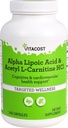 Vitacost Alpha Lipoic Acid & Acetyl L-Carnitina HCl -- 700 mg - 240 capsule